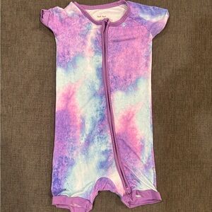 Little Sleepies Shortie Zippie Purple Tie Dye